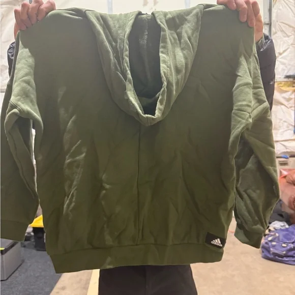 Green Adidas Sweatshirt with Camo Logo - Picture 3 of 5